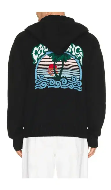 Casablanca Palm Tree Emblem Zip Up Hoodie | Thumbnail 8
