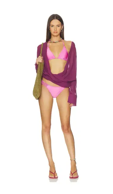 Frankies Bikinis Ari Satin Bikini Top | Thumbnail 5 Frankies Bikinis Ari Satin Bikini Top | Thumbnail 5