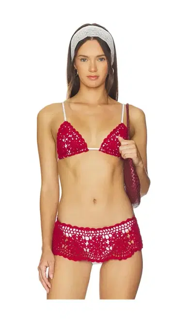 Frankies Bikinis Elena Crochet Bikini Top | Thumbnail 1 Frankies Bikinis Elena Crochet Bikini Top | Thumbnail 1