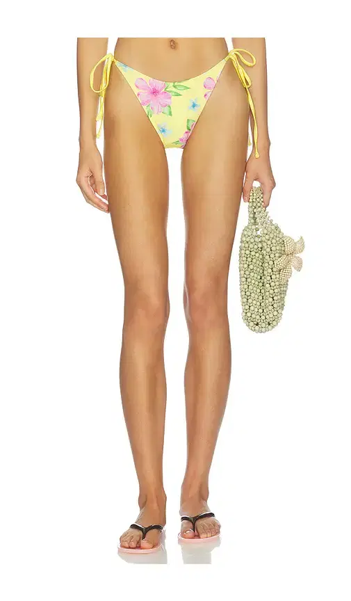 Frankies Bikinis Soleil Satin Beaded Bikini Bottom