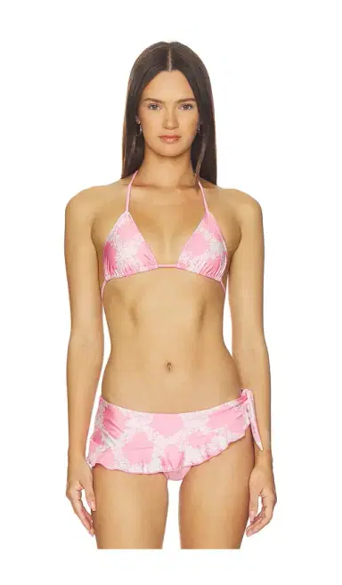 Frankies Bikinis Nick Satin Bikini Top | Thumbnail 1 Frankies Bikinis Nick Satin Bikini Top | Thumbnail 1