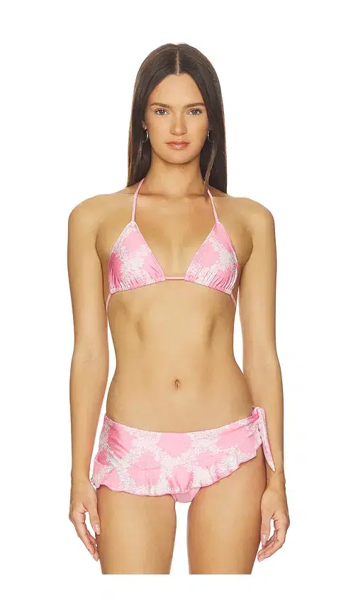 Frankies Bikinis Nick Satin Bikini Top