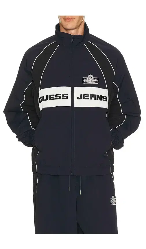 Guess Jeans Crinkle Nylon Track Jacket