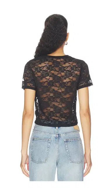 Michael Lauren Tyrique Shortsleeve Crop Baby Tee | Thumbnail 3 Michael Lauren Tyrique Shortsleeve Crop Baby Tee | Thumbnail 3