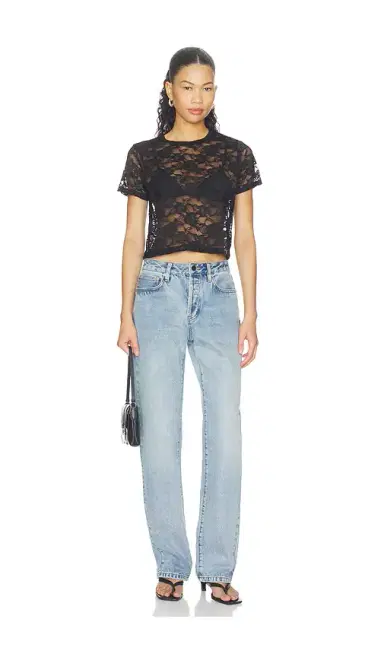 Michael Lauren Tyrique Shortsleeve Crop Baby Tee | Thumbnail 4 Michael Lauren Tyrique Shortsleeve Crop Baby Tee | Thumbnail 4