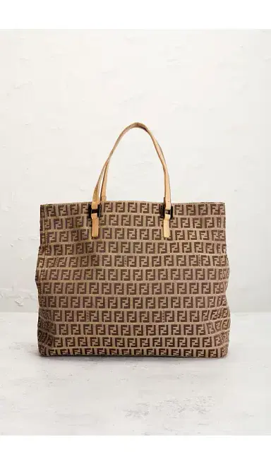 FWRD Renew Fendi Zucchino Tote Bag | Thumbnail 3