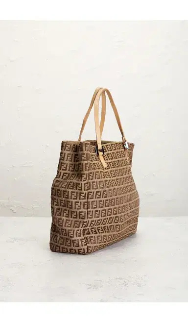 FWRD Renew Fendi Zucchino Tote Bag | Thumbnail 4