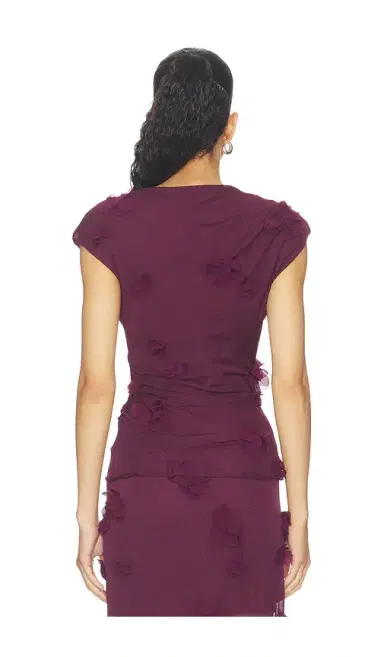 Simkhai Tessa Short Sleeve Floral Applique Top | Thumbnail 3 Simkhai Tessa Short Sleeve Floral Applique Top | Thumbnail 3