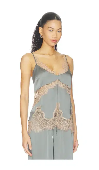 L'AGENCE Mitsu Lace Trim Cami | Thumbnail 2
