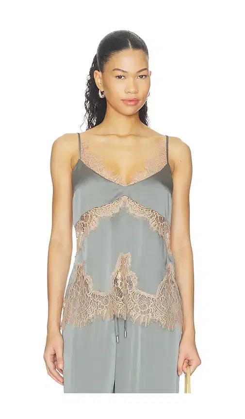 L'AGENCE Mitsu Lace Trim Cami