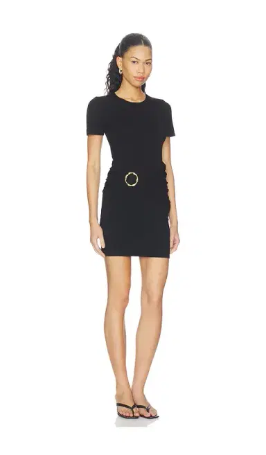 Simkhai Leni Short Sleeve Draped Mini Dress | Thumbnail 2
