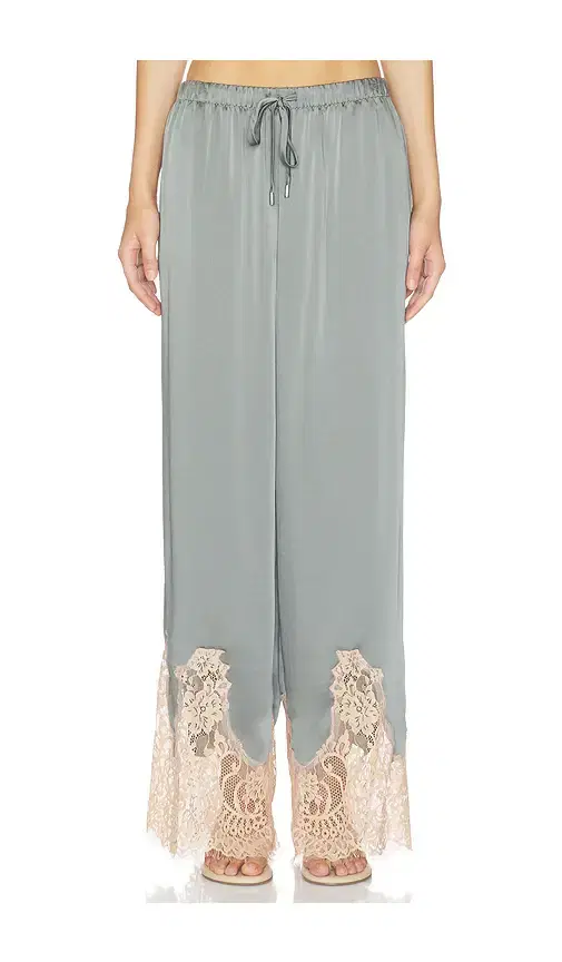 L'AGENCE Mirel Lace Trim Drawstring Pant