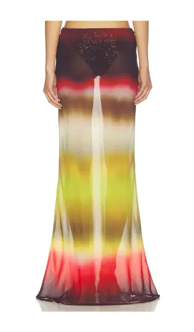 Runaway The Label Cyrus Low Waist Sheer Maxi Skirt | Thumbnail 4