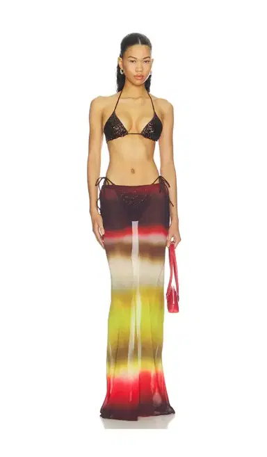 Runaway The Label Cyrus Low Waist Sheer Maxi Skirt | Thumbnail 5