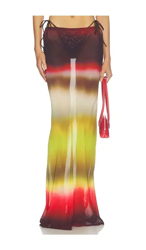 Runaway The Label Cyrus Low Waist Sheer Maxi Skirt
