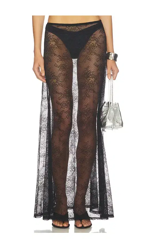 Runaway The Label Jenna Low Waist Lace Maxi Skirt