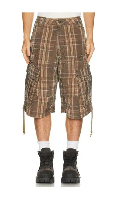 Jaded London Check Cord Cadet Shorts | Thumbnail 1