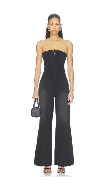 One Teaspoon Dark Angel Strapless Wide Leg Denim Jumpsuit | Thumbnail 1