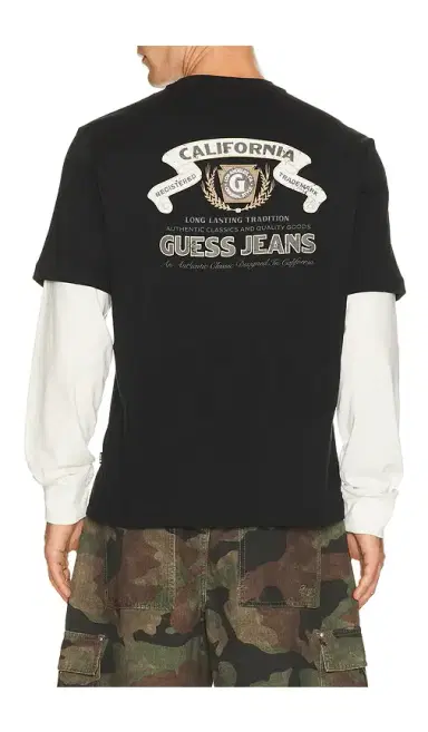 Guess Jeans Regular Fit Double Layer Tee | Thumbnail 2