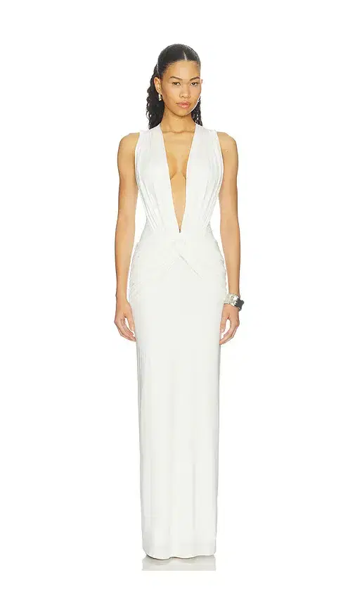 Shona Joy Miro Sleeveless Plunged Maxi Dress