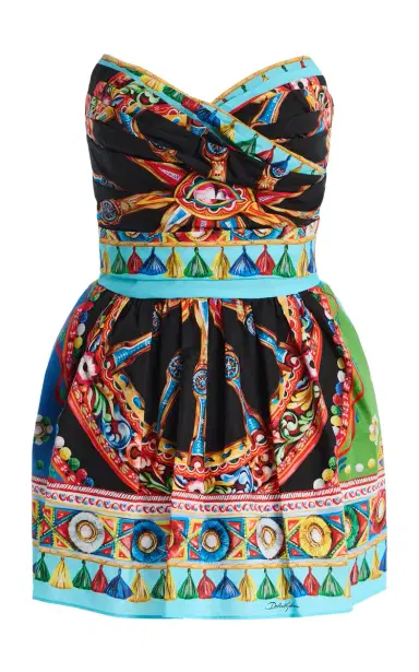 Dolce & Gabbana Printed Cotton Mini Dress | Thumbnail 1 Dolce & Gabbana Printed Cotton Mini Dress | Thumbnail 1