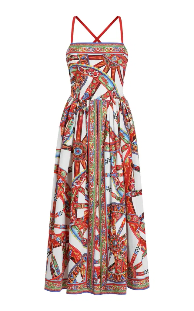 Dolce & Gabbana Printed Cotton Midi Dress