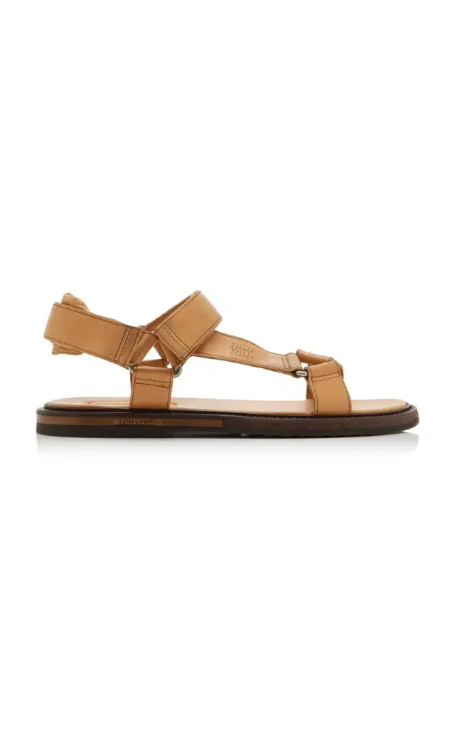 Miu Miu Slingback Leather Sandals