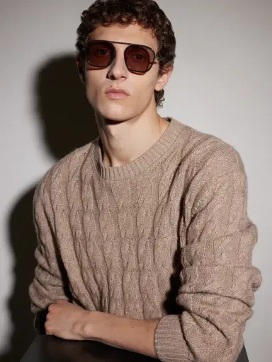 Zegna Round-Frame Titanium Sunglasses - Men | Thumbnail 2