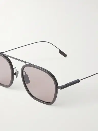Zegna Round-Frame Titanium Sunglasses - Men | Thumbnail 3