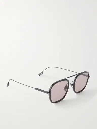 Zegna Round-Frame Titanium Sunglasses - Men | Thumbnail 4