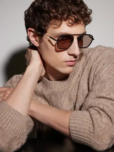 Zegna Round-Frame Titanium Sunglasses - Men | Thumbnail 5