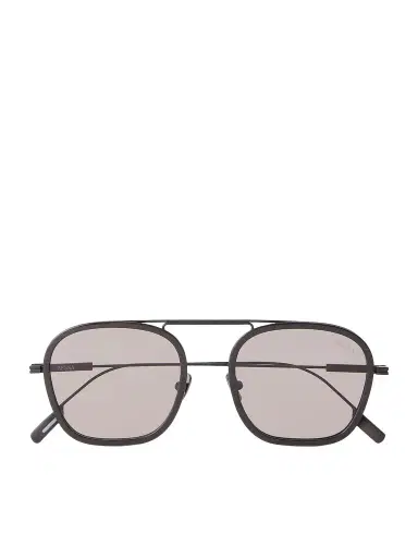 Zegna Round-Frame Titanium Sunglasses - Men | Thumbnail 1