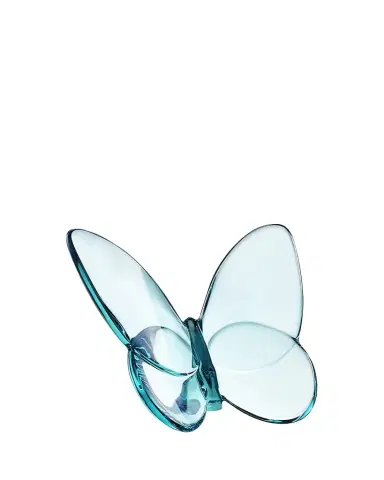 Baccarat 2.5" Lucky Crystal Turquoise Butterfly | Thumbnail 1