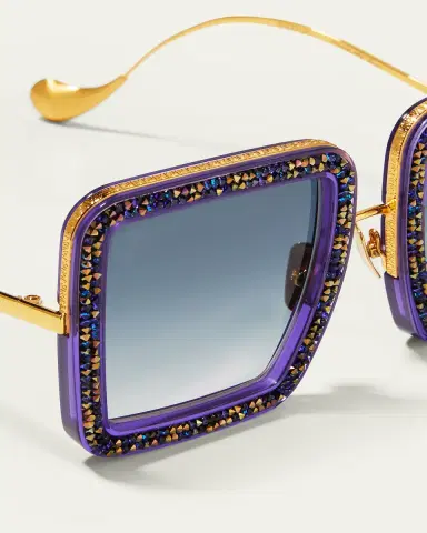 Anna-Karin Karlsson Beaming Sky Swarovski Square Acetate Sunglasses | Thumbnail 4 Anna-Karin Karlsson Beaming Sky Swarovski Square Acetate Sunglasses | Thumbnail 4