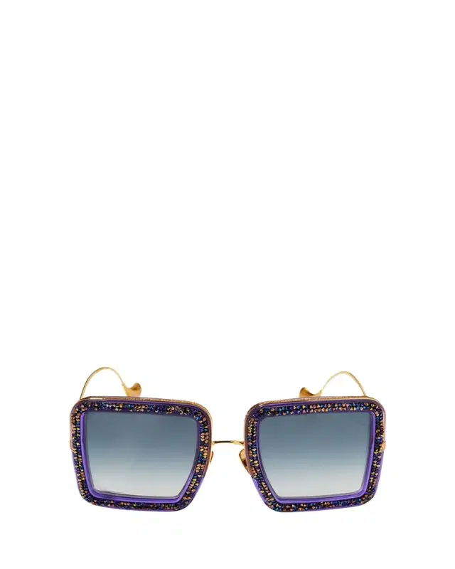 Anna-Karin Karlsson Beaming Sky Swarovski Square Acetate Sunglasses