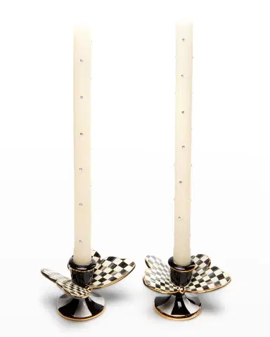 MacKenzie-Childs Courtly Check Butterfly Candle Holders, Set Of 2 | Thumbnail 2