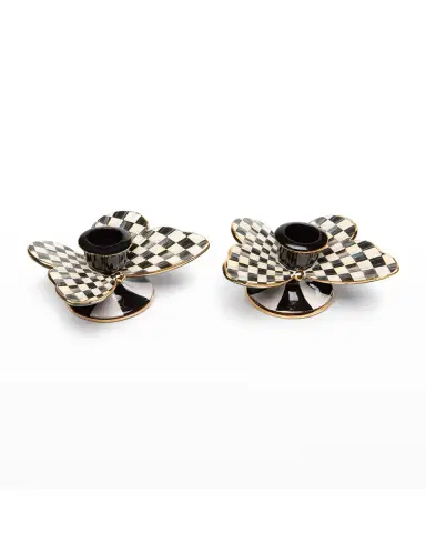 MacKenzie-Childs Courtly Check Butterfly Candle Holders, Set Of 2 | Thumbnail 3
