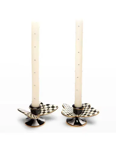 MacKenzie-Childs Courtly Check Butterfly Candle Holders, Set Of 2 | Thumbnail 4