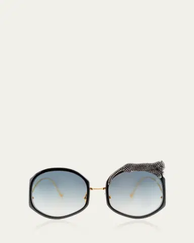 Anna-Karin Karlsson Rose Et Le Reve Leopard Round Acetate Sunglasses | Thumbnail 2 Anna-Karin Karlsson Rose Et Le Reve Leopard Round Acetate Sunglasses | Thumbnail 2