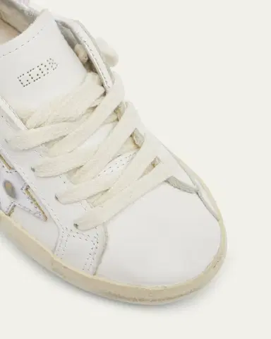 Golden Goose Girl's Superstar Leather Low-Top Sneakers, Kids | Thumbnail 3