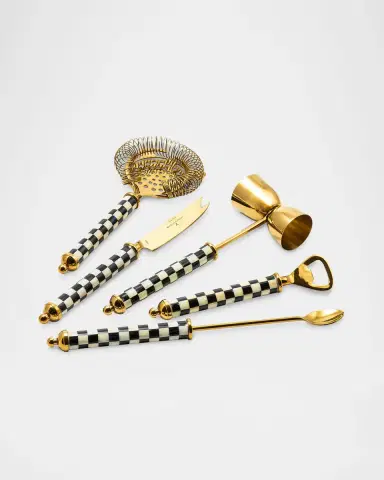 MacKenzie-Childs Courtly Check 3260 Bar Tool Set, Gold | Thumbnail 2 MacKenzie-Childs Courtly Check 3260 Bar Tool Set, Gold | Thumbnail 2