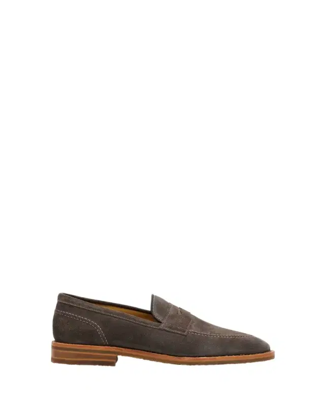 Allen Edmonds Reserve Men's Roman Suede Contrast-Sole Penny Loafers