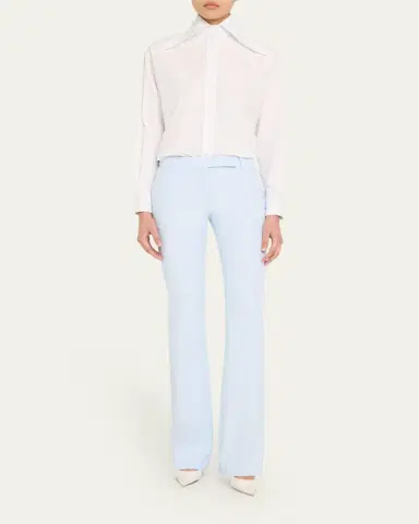 Alexander McQueen Bootcut Leaf Crepe Pants | Thumbnail 2 Alexander McQueen Bootcut Leaf Crepe Pants | Thumbnail 2