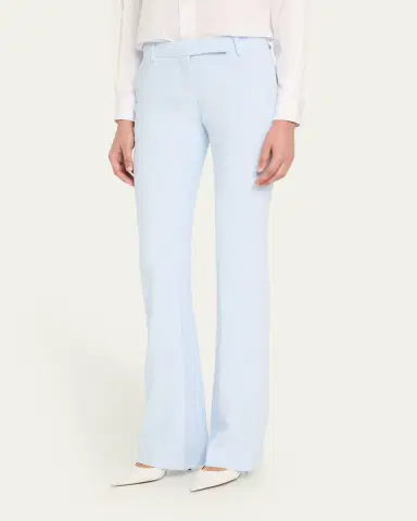 Alexander McQueen Bootcut Leaf Crepe Pants | Thumbnail 4 Alexander McQueen Bootcut Leaf Crepe Pants | Thumbnail 4