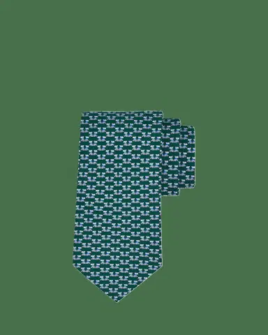 Ferragamo Men's Double-Dog Silk Tie | Thumbnail 2