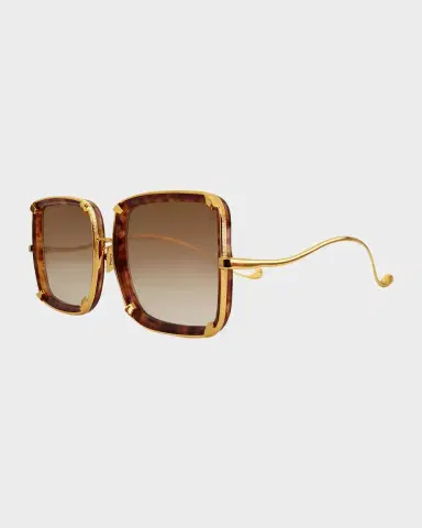 Anna-Karin Karlsson White Moon 24K Gold-Plated & Acetate Square Sunglasses | Thumbnail 2 Anna-Karin Karlsson White Moon 24K Gold-Plated & Acetate Square Sunglasses | Thumbnail 2
