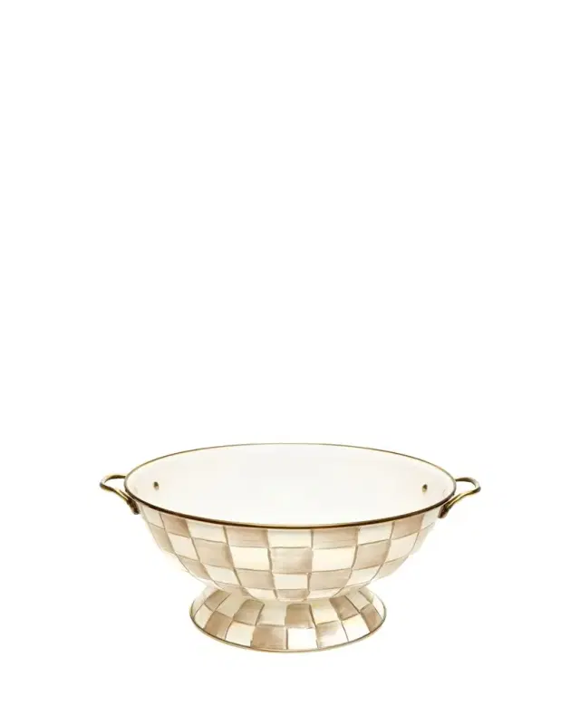 MacKenzie-Childs Mocha Check Everything Bowl