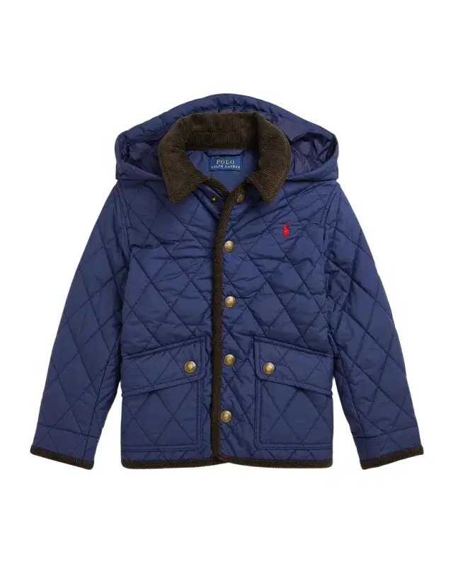 Polo Ralph Lauren Boy 's Matte Quilted Collared Jacket, Size 2-7