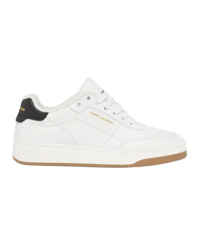 Saint Laurent Men 's SL61 Leather Low-Top Sneakers