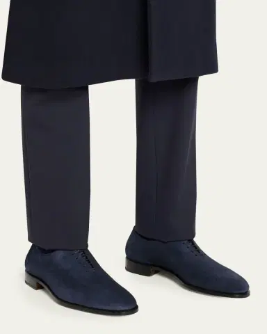 Ferragamo Men's Angiolo Tramezza Suede Oxfords | Thumbnail 2 Ferragamo Men's Angiolo Tramezza Suede Oxfords | Thumbnail 2